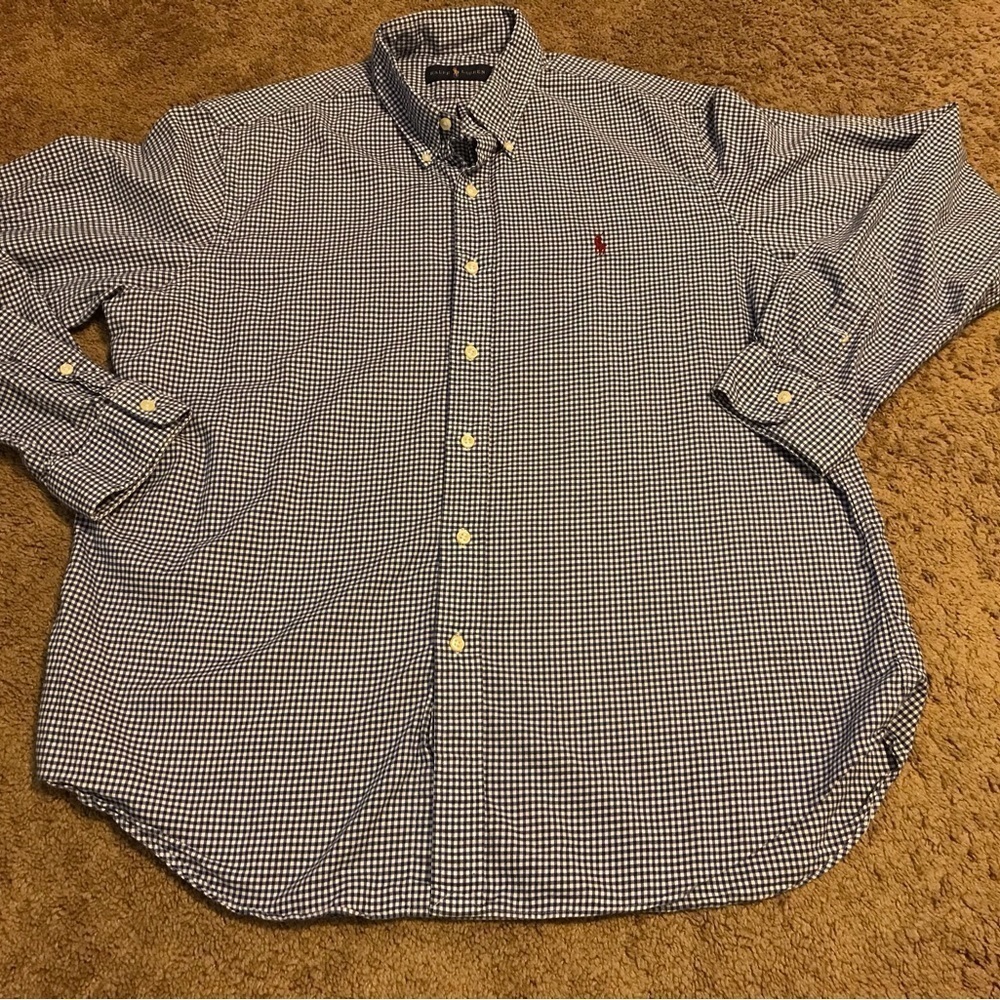 Ralph Lauren Gingham print Mens Button Up Shirt